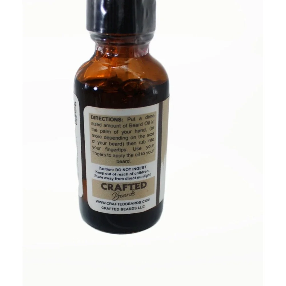 Crafted Beards Tobacco‎ Vanilla Beard Oil 1oz Natural Scent Grooming Oil